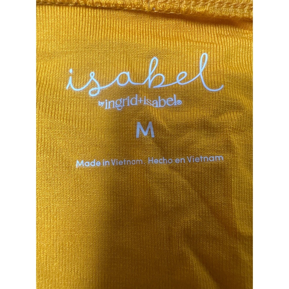 Isabel by Ingrid & Isabel Maternity Tube Top Mustard Yellow Strapless Cinched M - Picture 4 of 7